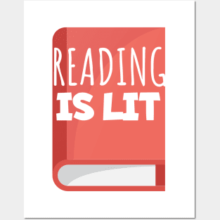 Bookworm reading is lit Posters and Art
